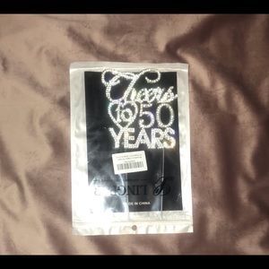 Cake Topper Silver w/Rhinestone